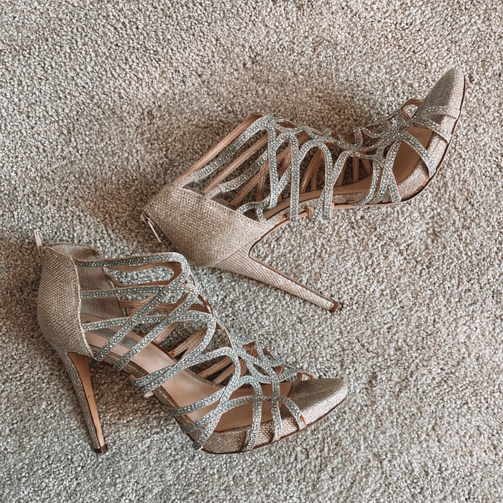 INC silver/gold heels ! make me an offer :))
